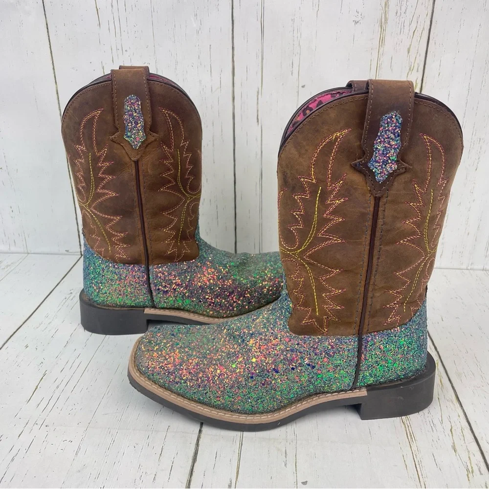 Smoky Mountain Shyanne Girls‎ Glitterama Western Boots-Broad Square Toe